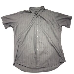 Van Heusen Checkered Button-Up Short Sleeve Shirt 2XL Preowned Great Condition